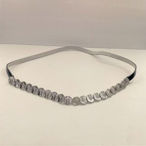 Black Patent and Silver Metal‎ Accent Belt